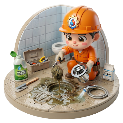 Thợ kiểm tra bẫy nước P-trap dưới lavabo nhà vệ sinh tại Gò Vấp