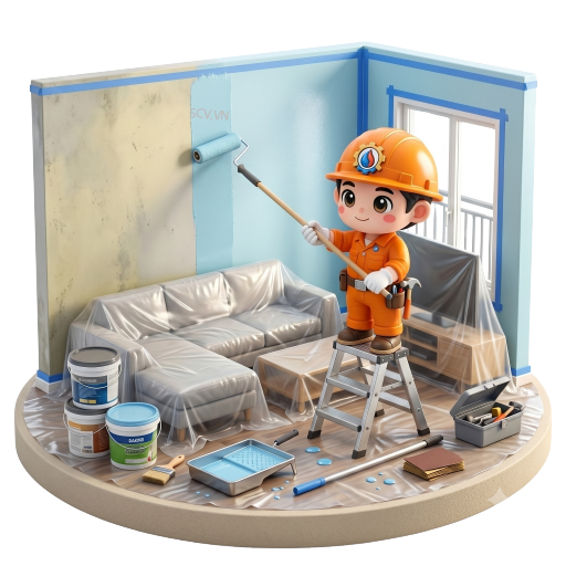 Dịch vụ sơn nhà trọn gói tại căn hộ chung cư quận 7 TP.HCM