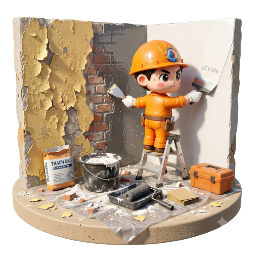 Thợ sơn bả tường nhà tại nhà khách quận Tân Phú TP.HCM