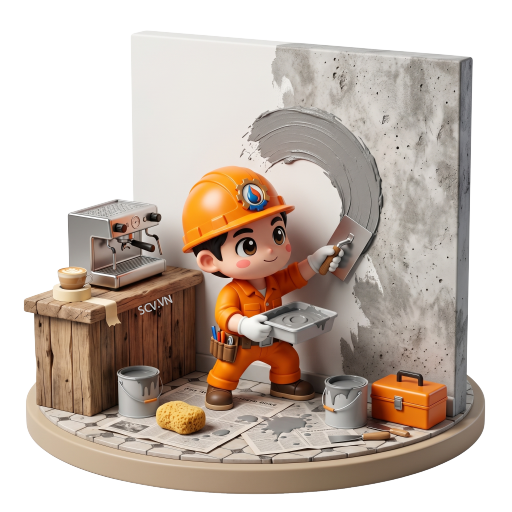 Thợ sơn hiệu ứng bê tông wash cho căn hộ loft quận 2