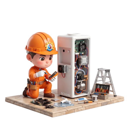 Thợ kiểm tra bo mạch chip điện tử cây nước nóng lạnh tại nhà khách hàng quận Thủ Đức